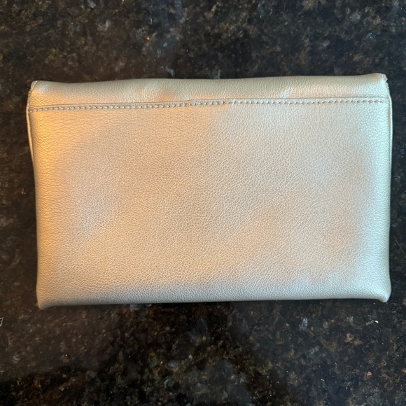 J. CREW Leather Envelope Convertible Clutch Purse with Chain Strap - Picture 8 of 10